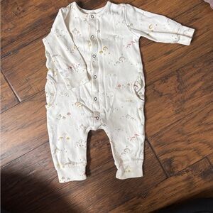 Charming Cream Kids Footie with Playful Patterns